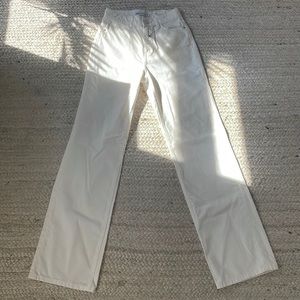 Zara woman New With Tags, high-waisted full length white jeans